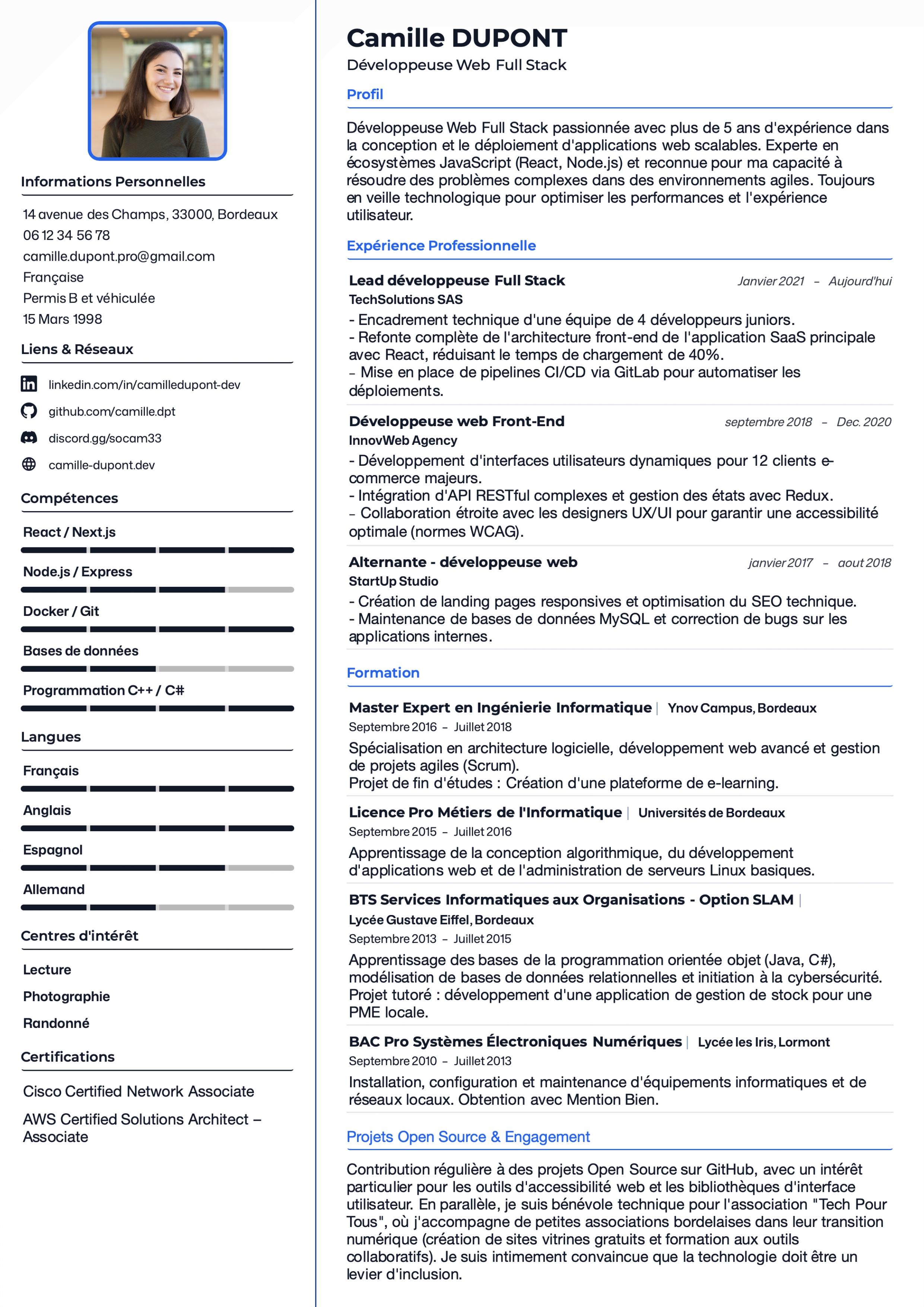 CV Moderne